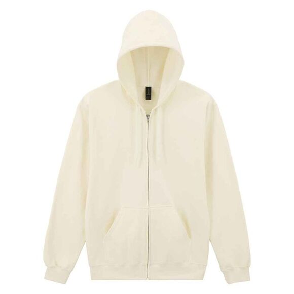 Gildan Mens Softstyle Midweight Full Zip Hoodie / Off White
